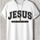 Men's Jesus The Way The Truth The Life Print Cotton Casual T-Shirt