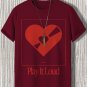 Men's Love Record Play It Loud Love Print Casual T-Shirt