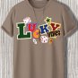 Men's Lucky Vibes Print Casual T-Shirt