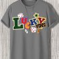 Men's Lucky Vibes Print Casual T-Shirt