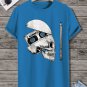 Men's Magnetic Tape Skull Print Casual T-Shirt