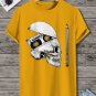 Men's Magnetic Tape Skull Print Casual T-Shirt