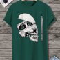 Men's Magnetic Tape Skull Print Casual T-Shirt