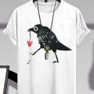 Men's Magpie Steals Heart Fun Print Casual T-Shirt