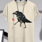 Men's Magpie Steals Heart Fun Print Casual T-Shirt