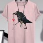 Men's Magpie Steals Heart Fun Print Casual T-Shirt