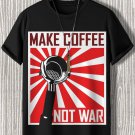 Men's Make Coffee Not War Print Casual T-Shirt