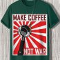 Men's Make Coffee Not War Print Casual T-Shirt