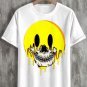 Men's Melting Skull Smiley Face Art Print T-Shirt
