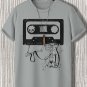 Men's Music Cassette Skeleton Print Casual T-Shirt