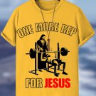 Men's One More Rep For Jesus Print Casual T-Shirt
