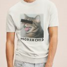 Men's Problem Child Cat Print Casual T-Shirt
