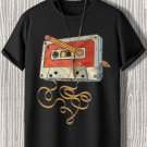 Men's Retro Music 80s 90s Cassette Tape Pencil Print Casual T-Shirt