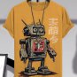 Men's Robot Future Surreal Art Print Cotton Casual T-Shirt