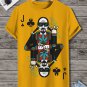 Men's Rock And Roll Playing Card Print Casual T-Shirt