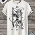 Men's Rock Skull Poker Art Print Casual T-Shirt