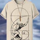 Men's Sisyphus And The Golden Ratio Print Casual T-Shirt