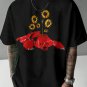 Men's Slava Ukraini-Defeated Russian Bear And Sunflowers Print Casual T-Shirt