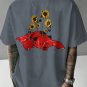Men's Slava Ukraini-Defeated Russian Bear And Sunflowers Print Casual T-Shirt