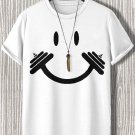 Men's Smile Fitness Dumbbell Print Casual T-Shirt