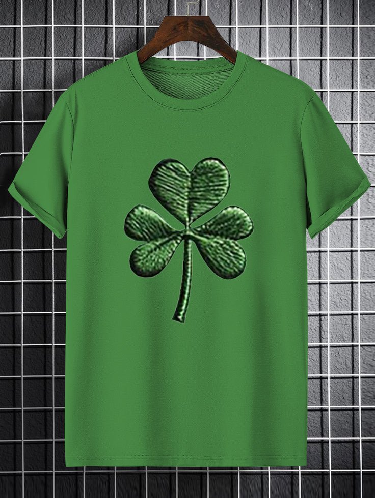Men's St. Patrick's Day Shamrock Graphic Print Casual T-Shirt