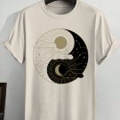 Men's Sun And Moon Yin Yang Print  Casual T-Shirt