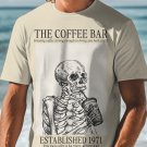 Men's The Coffee Bar Establish 1971 Skull Dark Print Casual T-Shirt