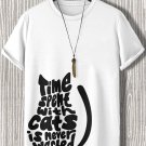 Men's Time Spent With Cats Is Never Wasted Print Casual T-Shirt