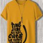 Men's Time Spent With Cats Is Never Wasted Print Casual T-Shirt