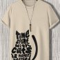 Men's Time Spent With Cats Is Never Wasted Print Casual T-Shirt