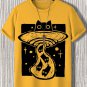 Men's UFO Abducts Cat Art Print Cotton Casual T-Shirt