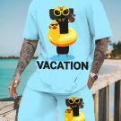 Men's Vacation Dachshund Print Casual T-Shirt