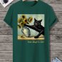 Men's Van Gogh's Cat Graphic Print Casual T-Shirt