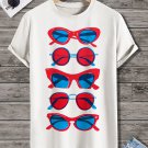 Men's Vintage Cool Sunglass Print Casual T-Shirt