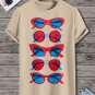 Men's Vintage Cool Sunglass Print Casual T-Shirt