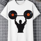 Men's Weightlifting And Fitness Print Casual T-Shirt