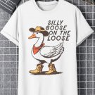 Men's Western Style Silly Goose on the Loose Print Cotton Casual T-Shirt