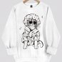 Women's Funny Cat In Robe Print Long Sleeve T-Shirt Thin Sweatshirt