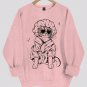Women's Funny Cat In Robe Print Long Sleeve T-Shirt Thin Sweatshirt