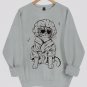 Women's Funny Cat In Robe Print Long Sleeve T-Shirt Thin Sweatshirt