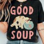 Women's Good Soup The Cat Eats Fish Soup Print Casual T-Shirt