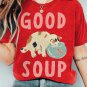 Women's Good Soup The Cat Eats Fish Soup Print Casual T-Shirt