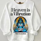 Women's Heaven Is A Vibration Yoga Print Long Sleeve T-Shirt Thin Sweatshirt