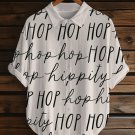 Women's Hippity Hop Easter Print Short Sleeve Shirt