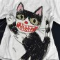 Women's Horror Cat Crayon Art Print Casual T-Shirt