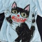 Women's Horror Cat Crayon Art Print Casual T-Shirt
