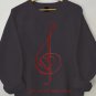 Women's Let Your Heart Sing Graphic Print Long Sleeve T-Shirt Thin Sweatshirt
