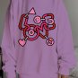 Women's Love Art Print Long Sleeve T-Shirt Thin Sweatshirt