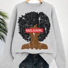 Women's Melanin Black Woman Portrait Print Long Sleeve T-Shirt Thin Sweatshirt