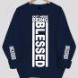 Women's Out Here Being Blessed Print Cotton Long Sleeve T-Shirt Thin Sweatshirt